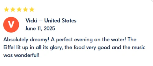 4-Course Dinner Cruise with Violin & Piano review of Vicki from USA