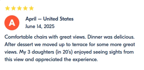 Panoramic Views Dinner Cruise review of April from USA
