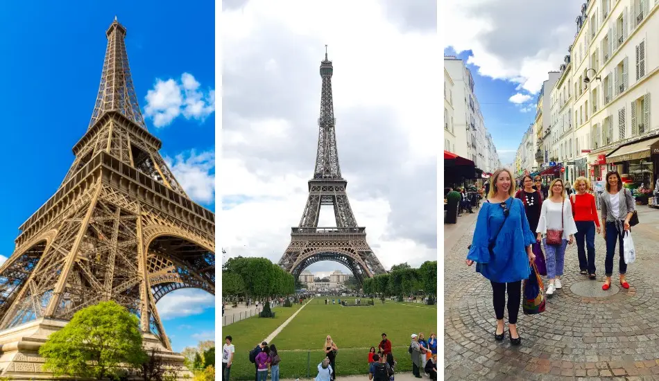 Tourists relaxing at Champ de Mars park before their Seine River Cruise.
