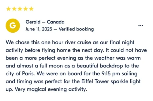 Review on Eiffel Tower sparkles